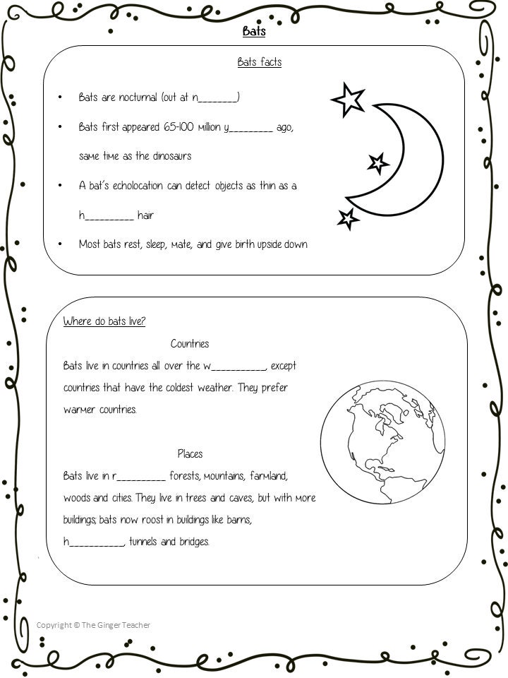 BATS LESSON Powerpoint and Worksheets Classroom Teaching Resources ...