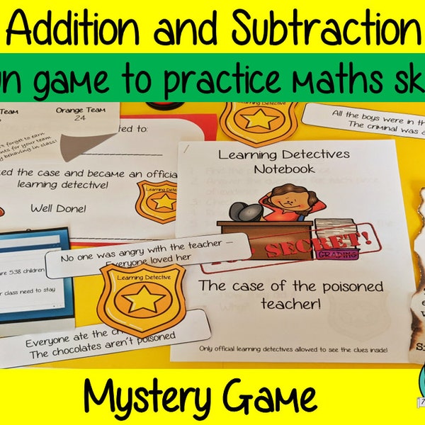 Addition and Subtraction Practice Game Classroom Teaching Resources Home school Math Maths Mathematics Mystery Play and Learn School Teach