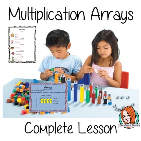 Arrays Maths Lesson Classroom Resources Teaching PowerPoint and Differentiated Worksheets Home School or Homework Mathematics Math Maths