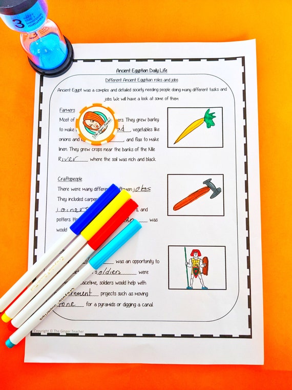 ANCIENT EGYPTIAN LESSON Daily Life Classroom Teaching - Etsy