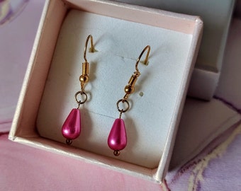 Pink Drop Earrings