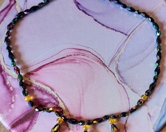 Iridescent Beaded Necklace