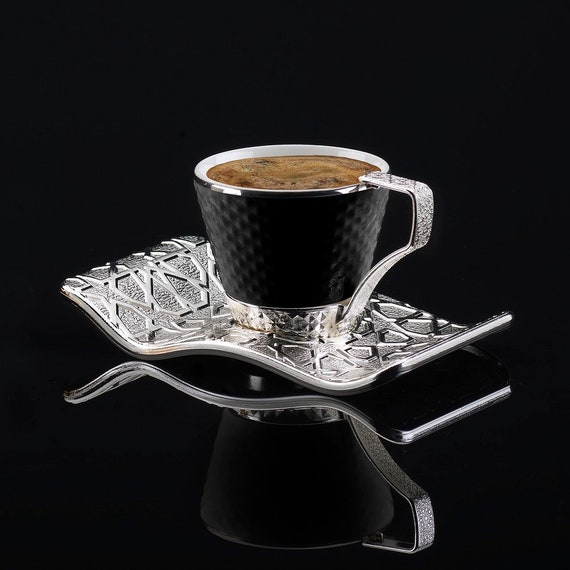 Turkish Coffee Set 12 Pcs , Greek Coffee Cups Set , Espresso Cups set