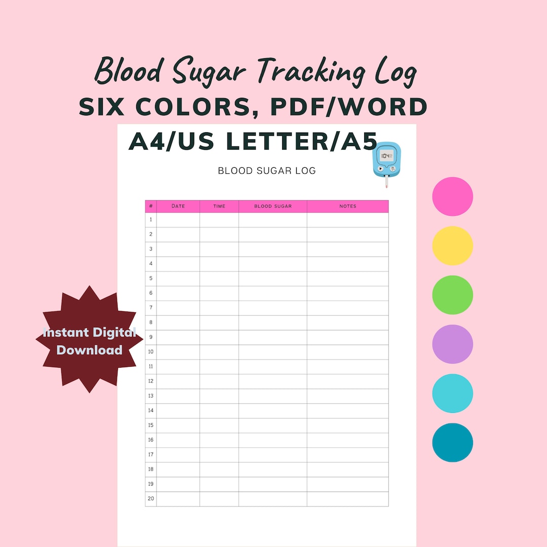 Blood Glucose Tracking Printable