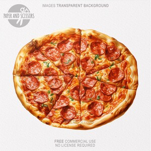 15 Pizza ClipArt, Pizza PNG, Pizza illustration, Watercolor Pizza, Italian Food PNG, Food ClipArt, Flowers PNG, Italian Pizza ClipArt image 2