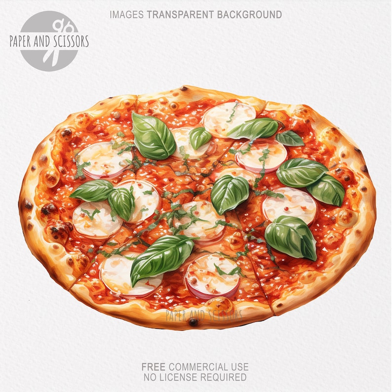 15 Pizza ClipArt, Pizza PNG, Pizza illustration, Watercolor Pizza, Italian Food PNG, Food ClipArt, Flowers PNG, Italian Pizza ClipArt image 3