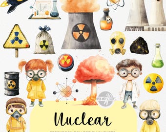 25 Nukleare ClipArt Illustration, Illustration, Illustration, Illustration, Illustration für Kindergeburtstag, Kinderzimmer Dekor, Illustration