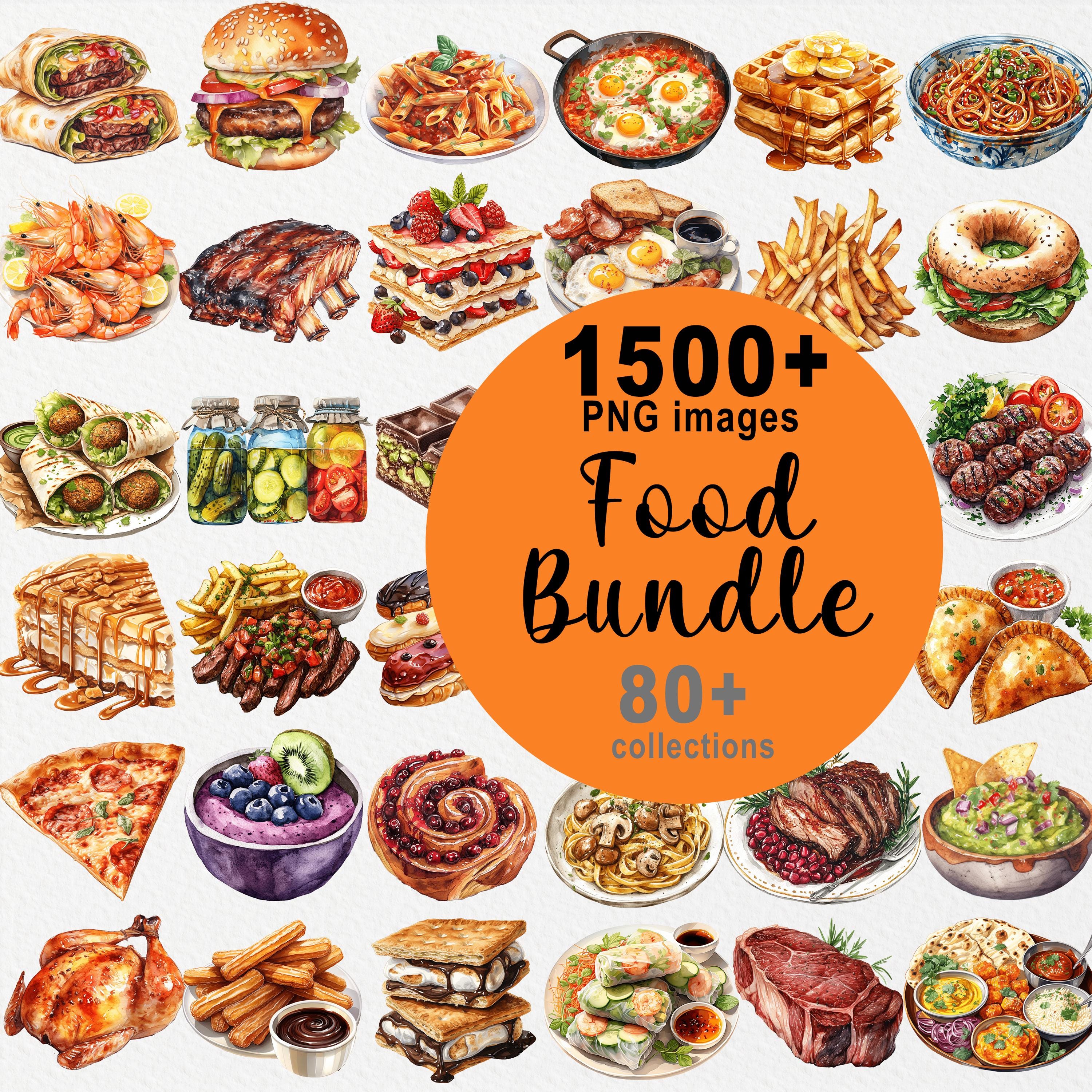 1500+ Food & Drinks PNG Images, Food Clipart Bundle, Drink PNG ...