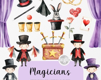 35 Kleiner Zauberer ClipArts, Aquarell Storybook PNG, Junge Kinderzimmer Dekor, Scrapbooking Kunst, Geburtstagsfeier Einladen Dekor, kommerzielle Lizenz