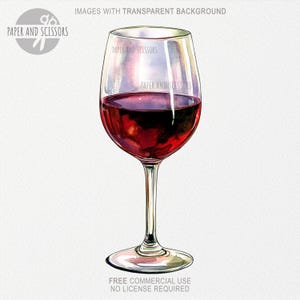May include: A glass of red wine, painted in a watercolor style. The glass is clear and the wine is a deep red color. The background is white.