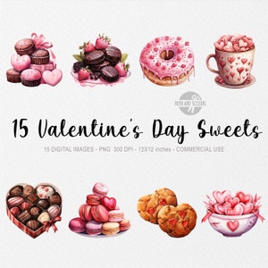 15 Valentijnsdag snoep ClipArt, Desserts PNG, Candy Box, Valentijnsdag Aardbeien, Romantisch Diner, Valentijnsdag Plakboek, Voedsel