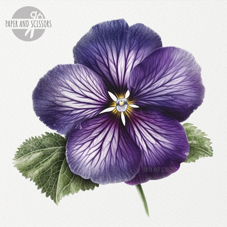 20 Viola Flower Clipart Viola Odorata PNG Violet Flower Etsy
