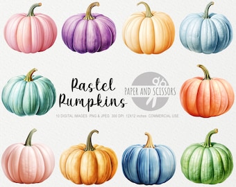 パステルカラーのカボチャのクリップアート、パステルカラーのカボチャの PNG、ハロウィーンの PNG、ハロウィーンのクリップアート、ハロウィーンのバンドル、不気味な、パステルカラーのハロウィーンの装飾