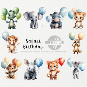 Baby Safari Dieren Verjaardag Clipart, Baby Safari Dieren PNG, Safari Verjaardag, Baby Safari Verjaardagsuitnodigingen, Kwekerij decor, Feest decor