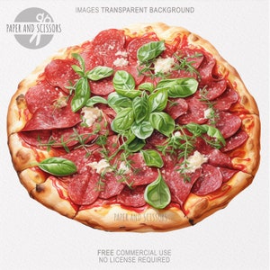 15 Pizza ClipArt, Pizza PNG, Pizza illustration, Watercolor Pizza, Italian Food PNG, Food ClipArt, Flowers PNG, Italian Pizza ClipArt image 4