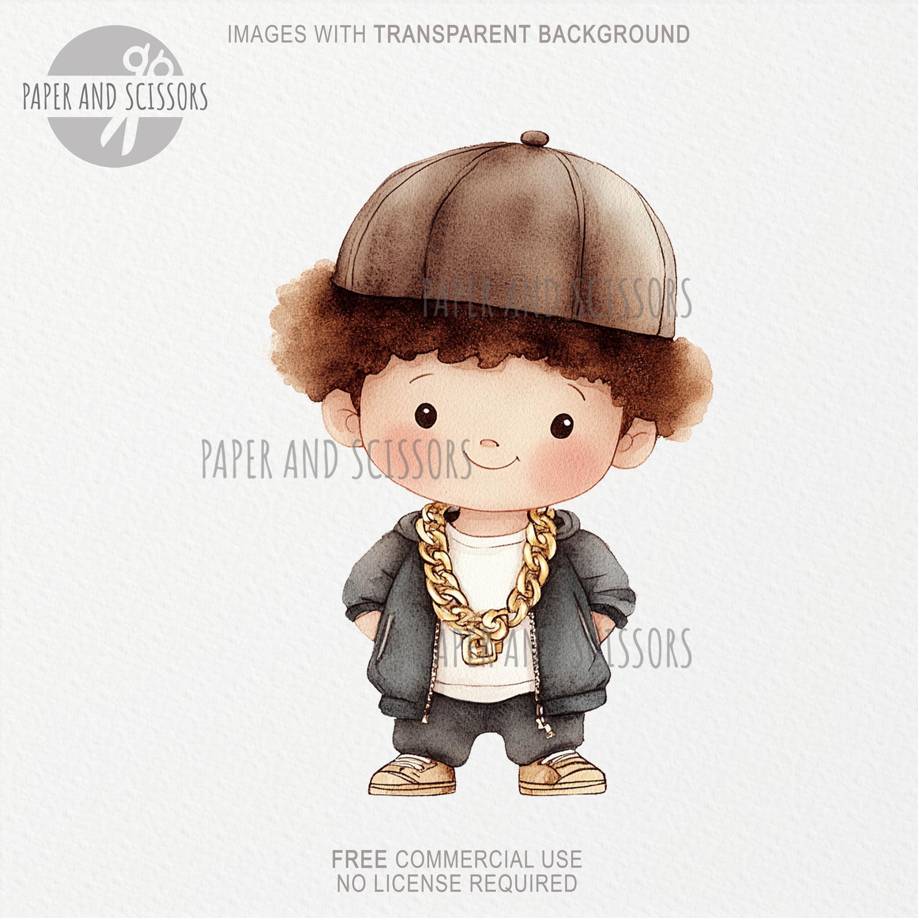 30 Cute Rapper Clipart, Watercolor Storybook, Musical Nursery, Hip Hop ...