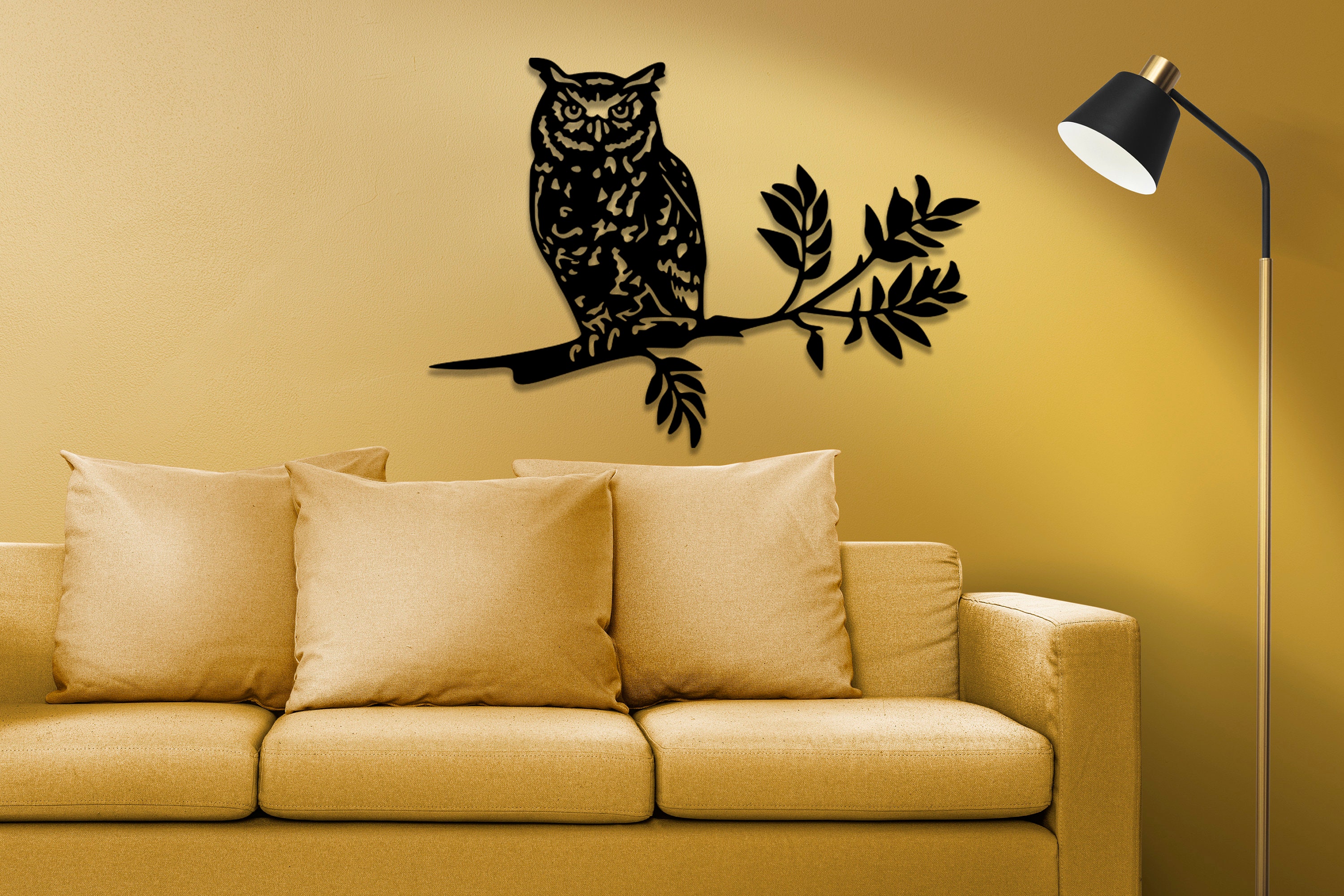 Owl Metal Wall Art Night Owl Wall Decor Owl Wall Decor Etsy