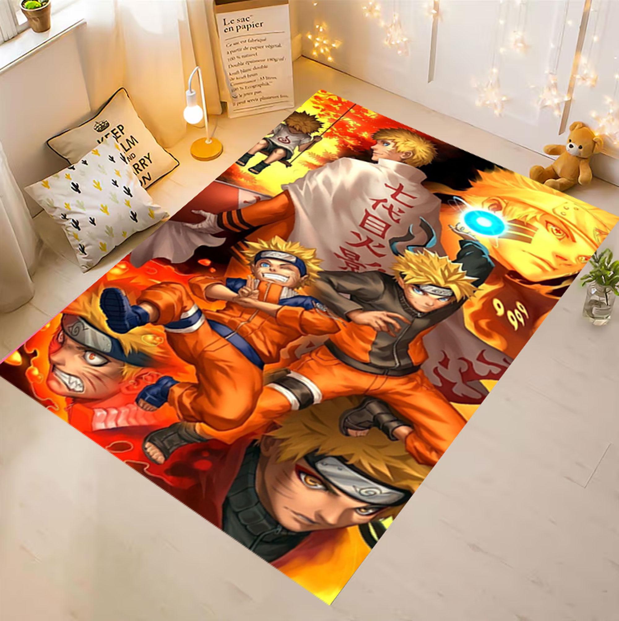 Naruto Rug, Anime Mat, Ninja Carpet, Shinobi Decor, Hokage