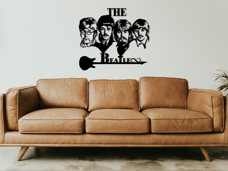 The Beatles Metal Wall Art Iconic Musicians Love Me Do Let Etsy
