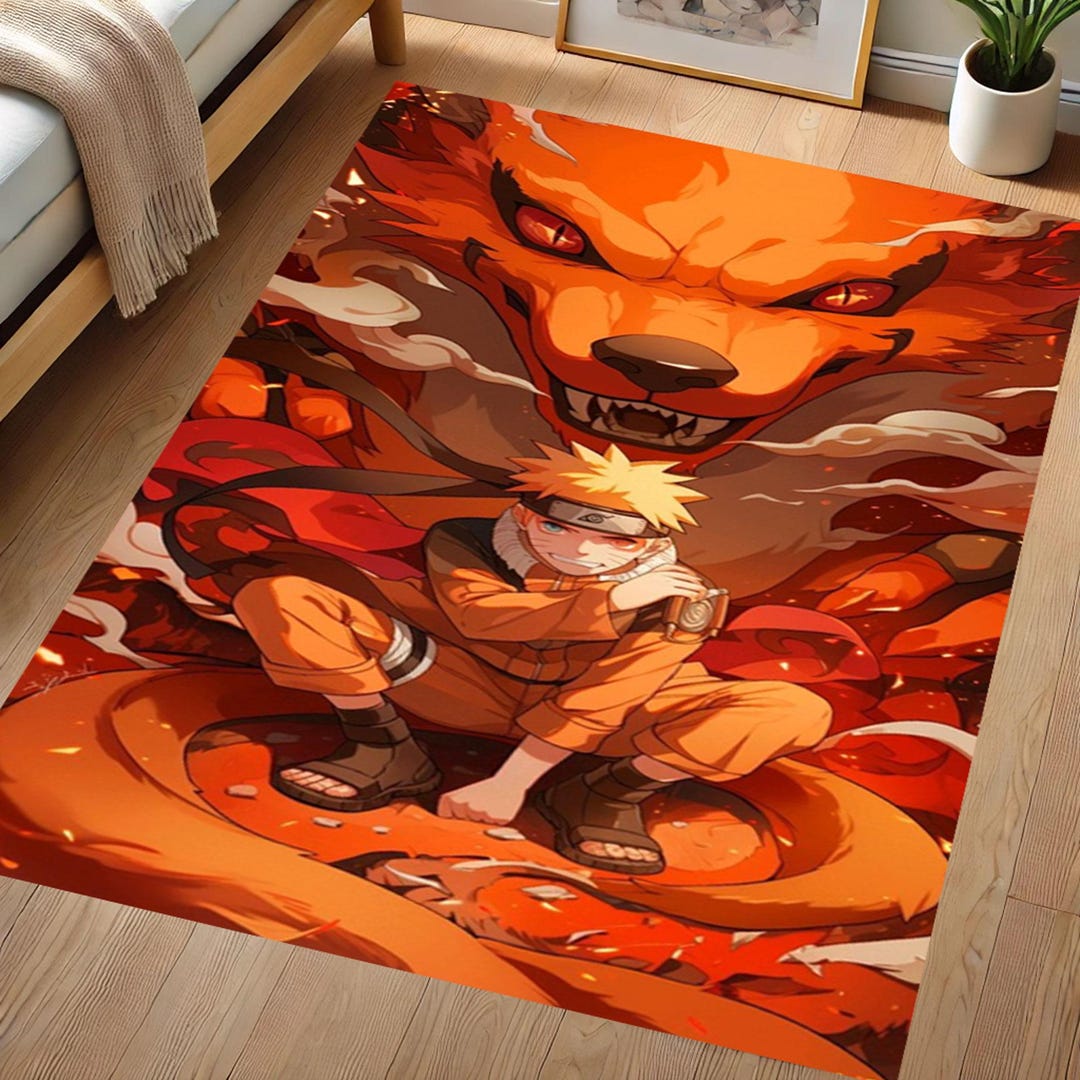 Inosuke Rug Naruto Anime Rug, Kurama Design Rug, Washable Rug,non-slip Mat,soft ...