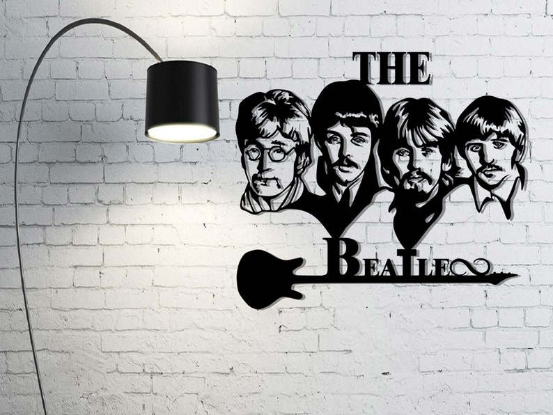 The Beatles Metal Wall Art Iconic Musicians Love Me Do Let Etsy