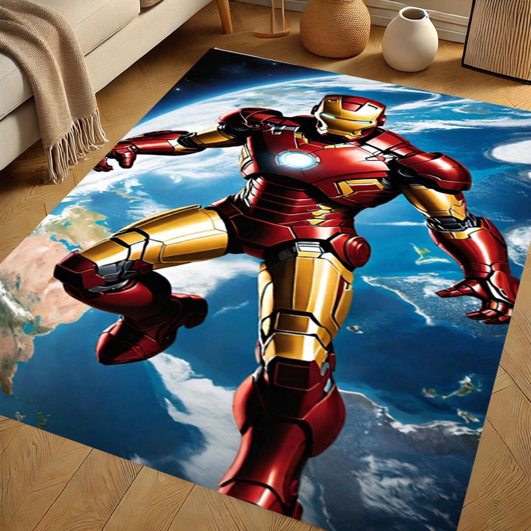 Iron Man Space Suit Rug marvel Superhero Carpet Avengers Movie Decor ...