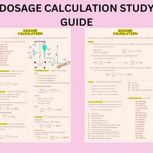 Dosage Calculation Study guide