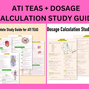 ATI TEAS & Dosage Calculation Study Guides (Digital Download)