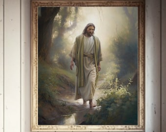 Printable Art, Picture of Jesus, Christian Artwork, Jesus Wall Art, Biblical Wall Art, Jesus Print, Jesus Painting, Christian Home Decor