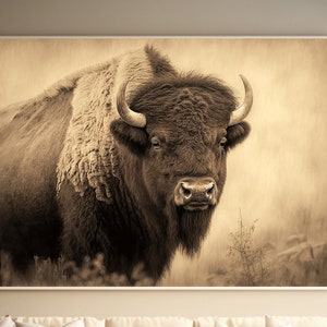 Printable Wall Art, Bison Wall Art, Buffalo Artwork, Buffalo Wall Art, Bison Art, Buffalo Print, Nature Inspired Decor, Log Cabin Decor