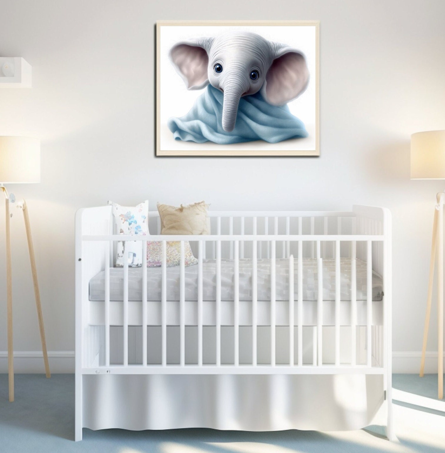 Printable Wall Art, Elephant Nursery Decor, Jungle Nursery Theme ...