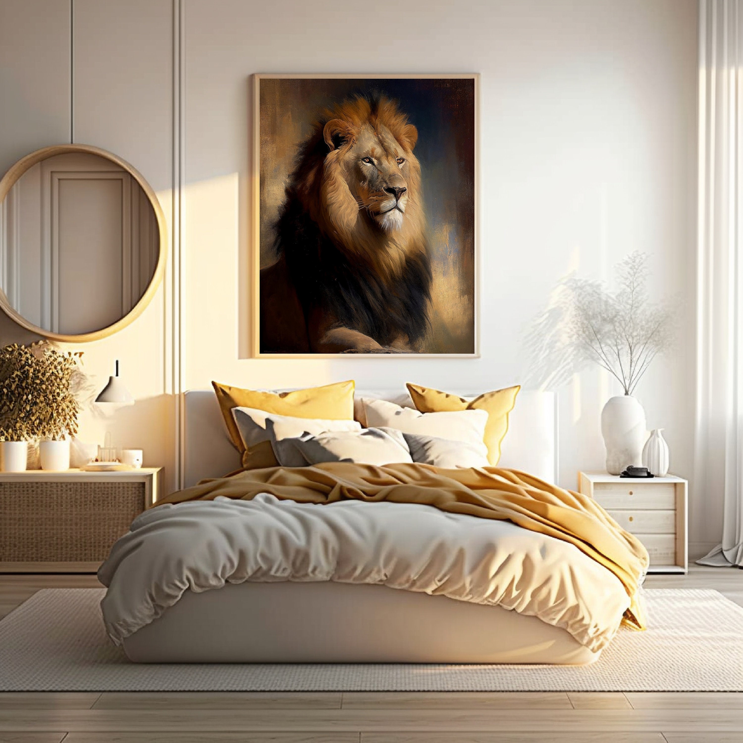 Printable Wall Art, King of the Jungle, Jungle Art Print, Wall Art Lion