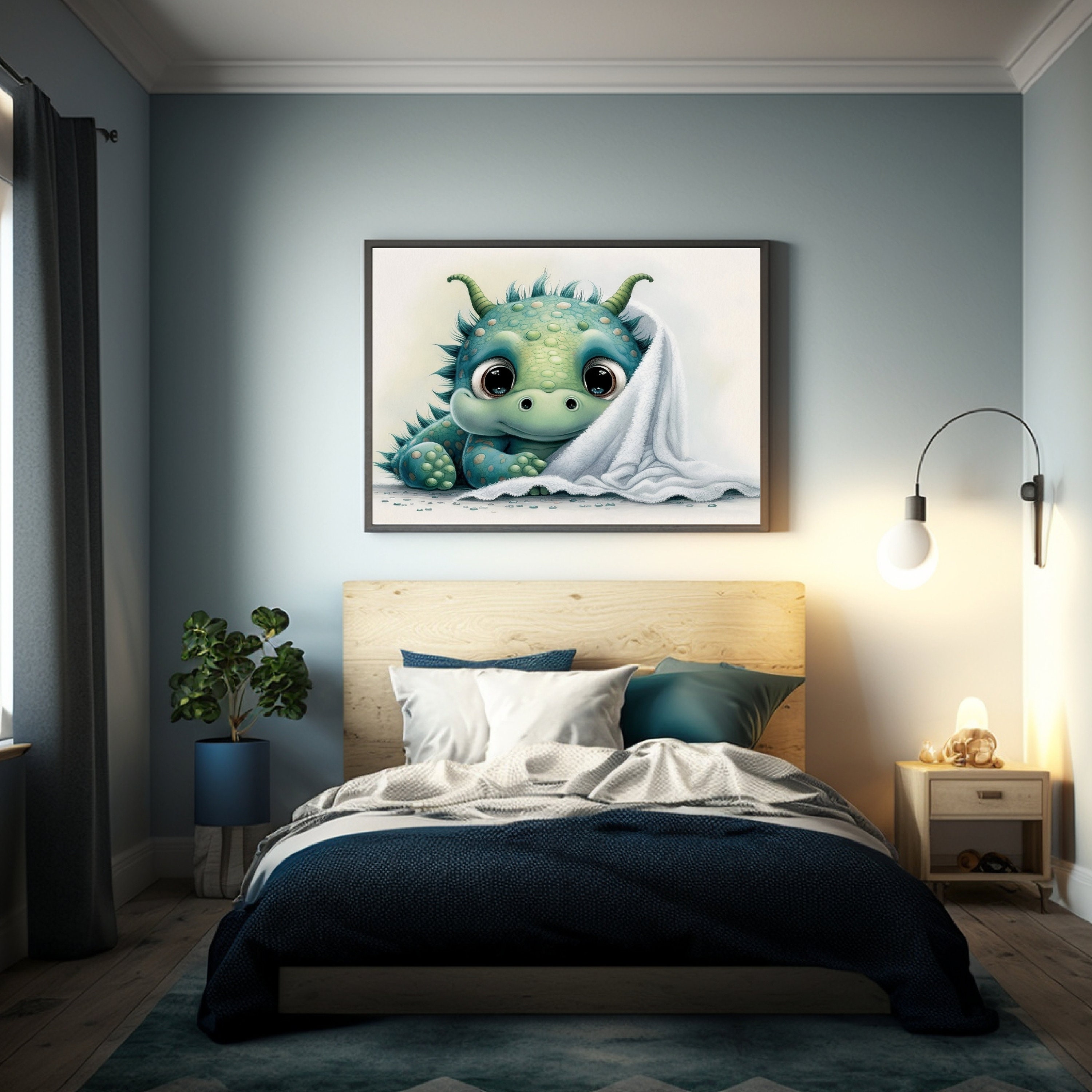 Printable Art, Baby Dragon Nursery Wall Art, Cute Dragon Wall Art, Baby ...