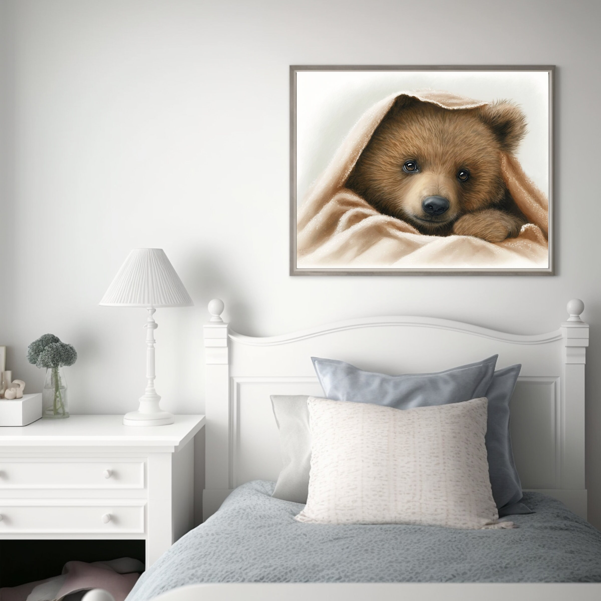 Printable Wall Art, Teddy Bear Nursery Wall Art, Bear Nursery Decor