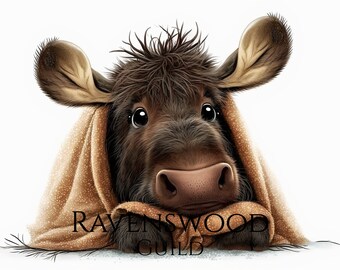 Printable Art, Baby Moose Nursery, Forest Animal Print, Moose Decor, Moose Theme Baby Shower,  Moose Country, Cute Moose Art, Commercial Use