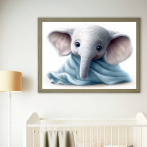 Printable Wall Art, Elephant Nursery Decor, Jungle Nursery Theme ...