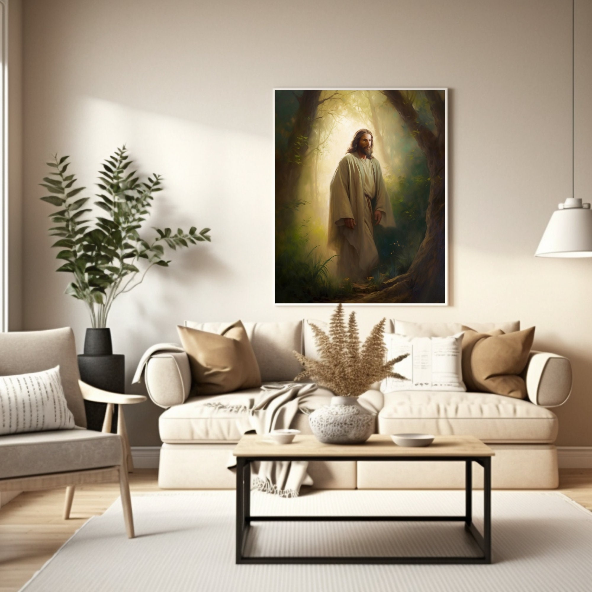 Printable Art, Biblical Wall Art, Jesus Painting, Picture of Jesus ...