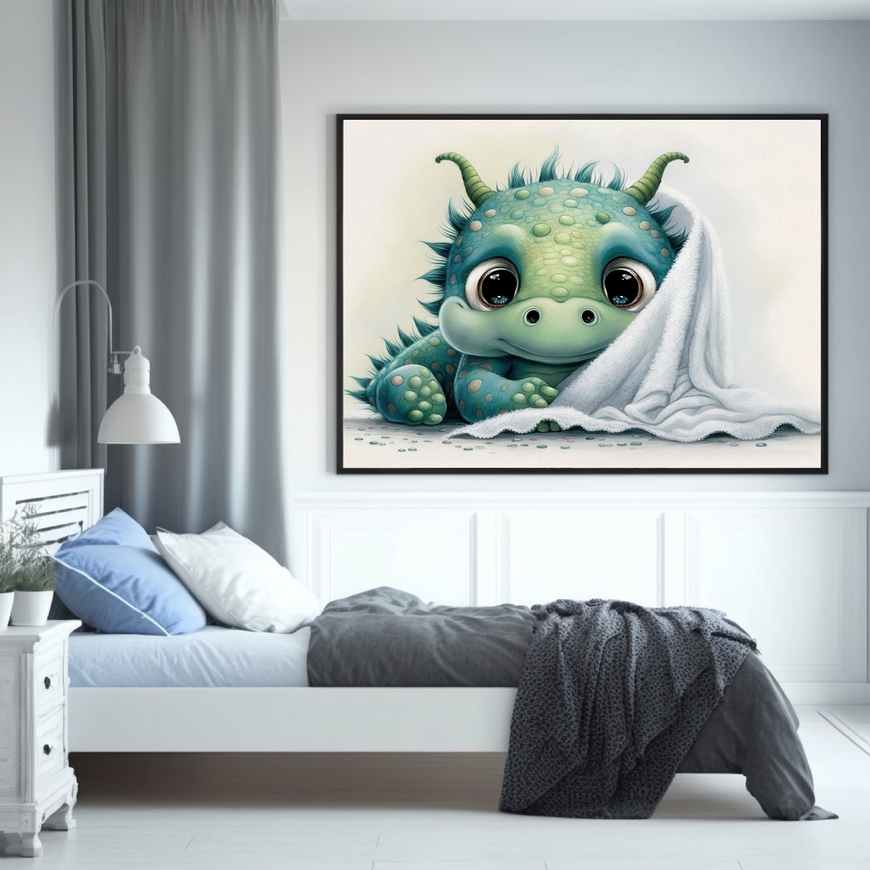 Printable Art Baby Dragon Nursery Wall Art Cute Dragon Wall - Etsy