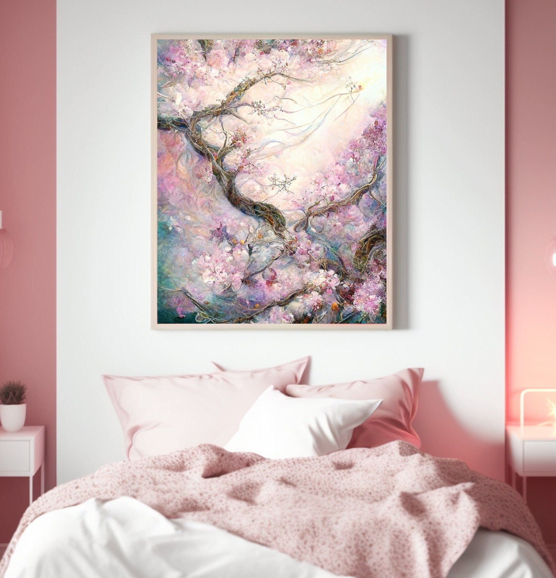 Printable Wall Art, Enchanted Forest, Girly Aesthetic Wall Art, Fairycore  Cabin, Coquette Room Decor, Feminine Wall Art, Pink Girly Wall Art 