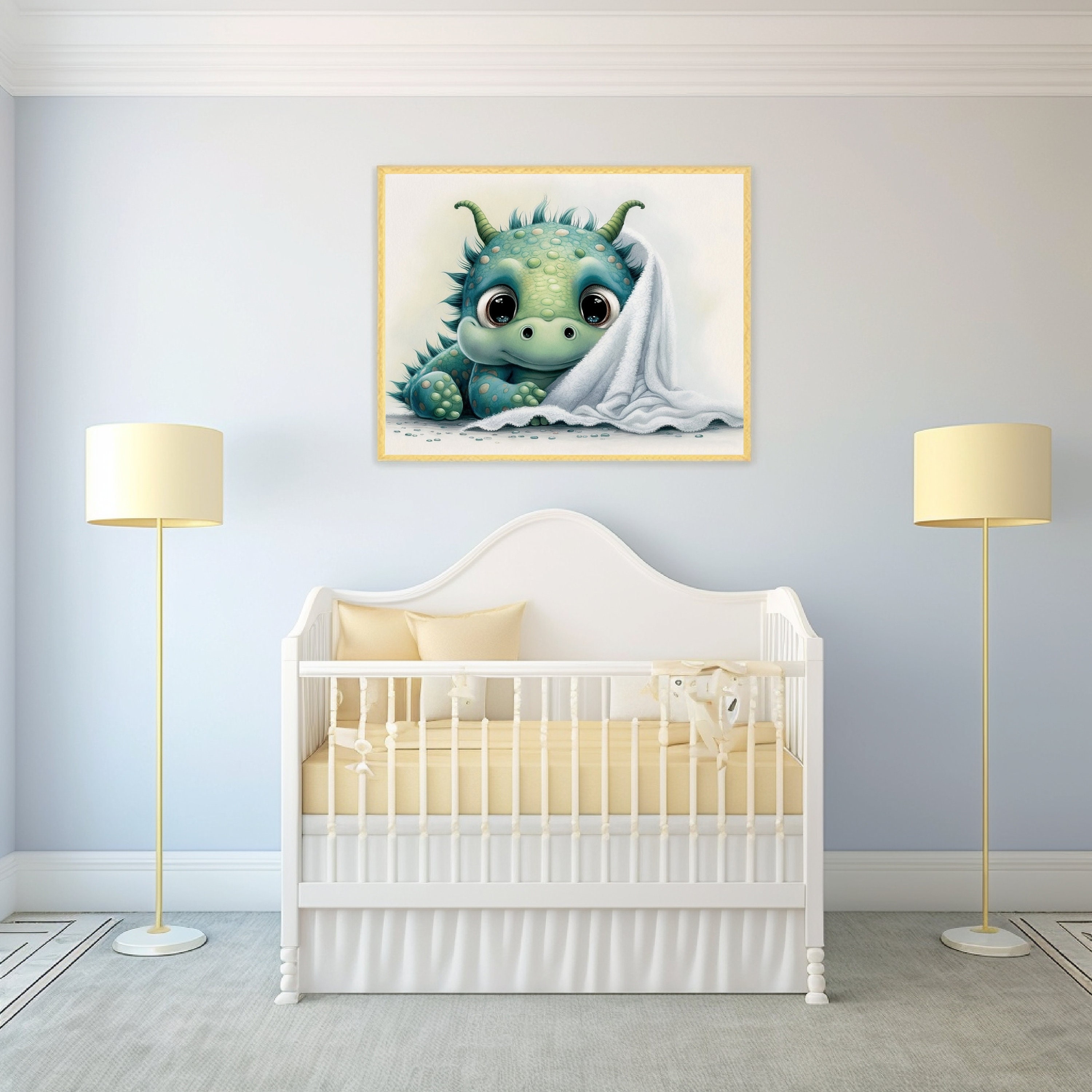 Printable Art, Baby Dragon Nursery Wall Art, Cute Dragon Wall Art, Baby ...