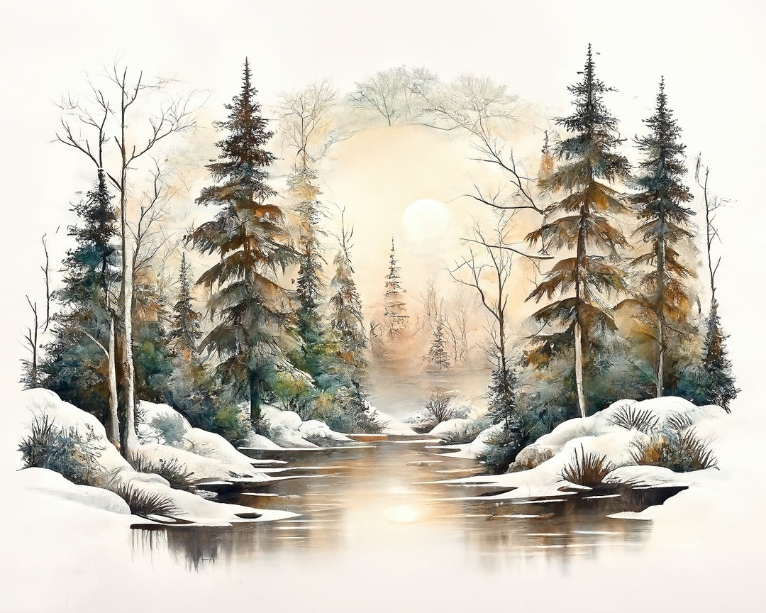 Printable Art Nature Inspired Decor Enchanted Forest Pine - Etsy