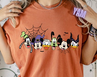Disney Halloween Comfort Colors® Shirt, Mickey and Friends Halloween Shirt, Disney Spooky Shirt, Disney Halloween Shirt