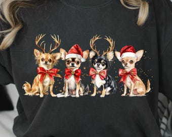 Comfort Colors Chihuahua Shirt, Chihuahua Christmas Shirt, Funny Christmas Shirt, Chihuahua Lover Shirt, Chihuahua Dog Shirt, Dog Mom Shirt