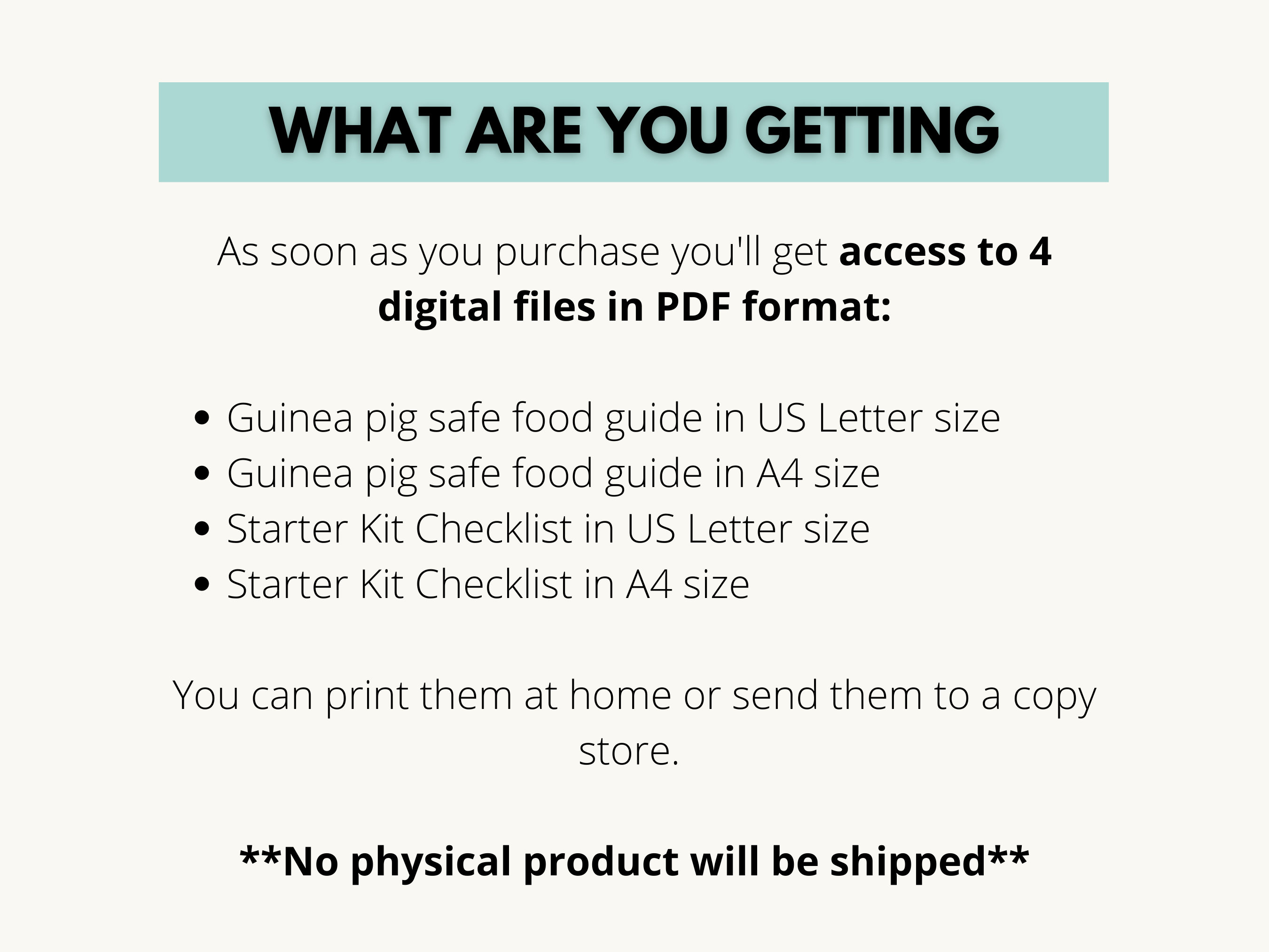 Guinea Pig Printable Safe Food List, Guinea Pig Feeding Download, Food ...