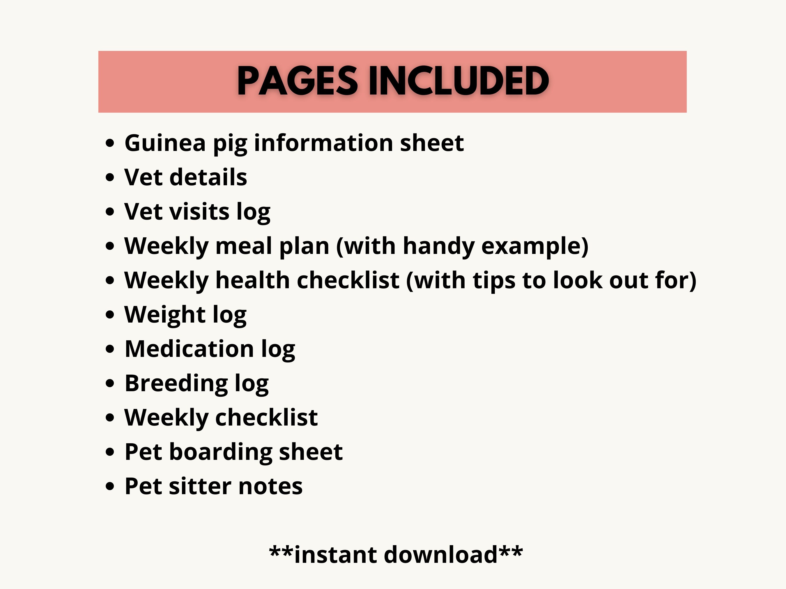 A closer look at Guinea Pig Feeding Schedule Template