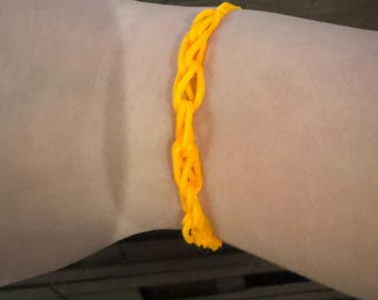 Vibrant Orange Bracelet - rainbow loom