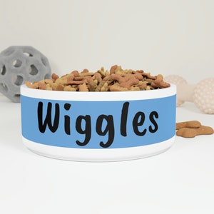 Dog Bowl - Custom Name, Pet&#39;s Name, Dog&#39;s Name, Cat&#39;s Name 16 oz Pet Ceramic Pet Bowl
