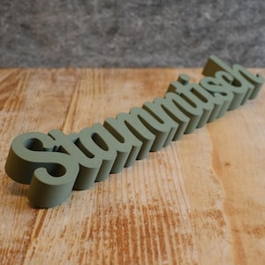 50mm Höhe 3D-Schriftzug | Dein individueller Wunschtext | Schriftzug Aufsteller