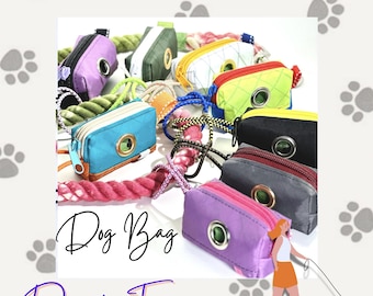 Personalized Dangle Free Dog Poop Bag Carrier Holder