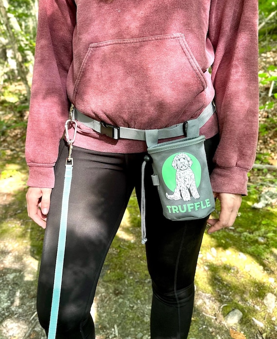 Hands-Free Dog Walking Belt with Poop Bag Holder